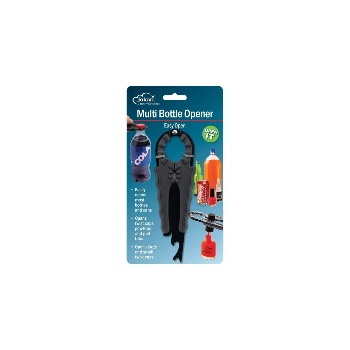 Picture of Jokari 06042P3 Universal Multi Bottle Opener for Easy Opens of Twist Caps&#44; Set of 3