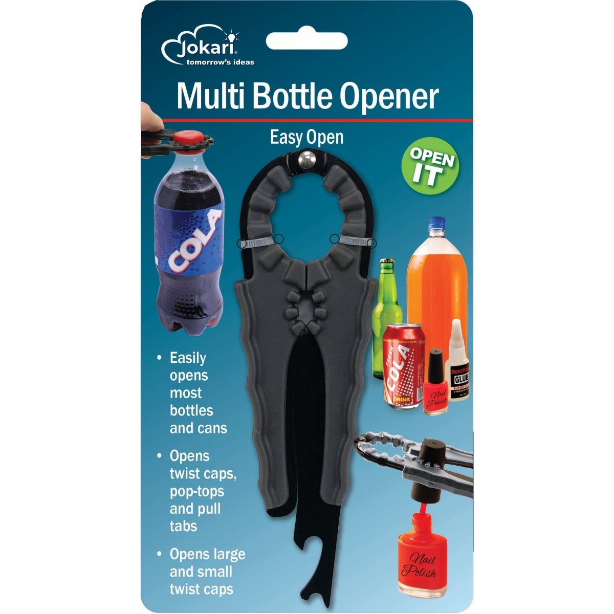 Picture of Jokari 06042P6 Universal Multi Bottle Opener for Easy Opens of Twist Caps&#44; Set of 6