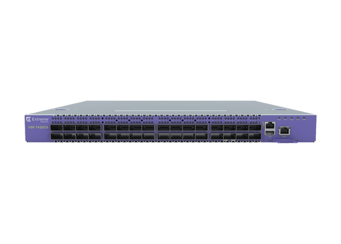 Picture of Extreme Networks VSP7400-32C-AC-F 32 x 100 Gbps QSFP 28 Port Switch Front To Back Airflow