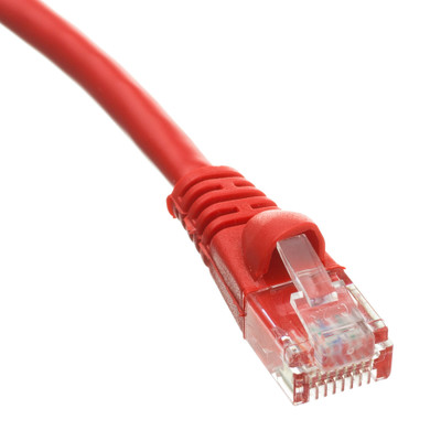 Picture of ICC ICPCST05RD 5 ft. Red Cat6 Clear Boot Patch Cord