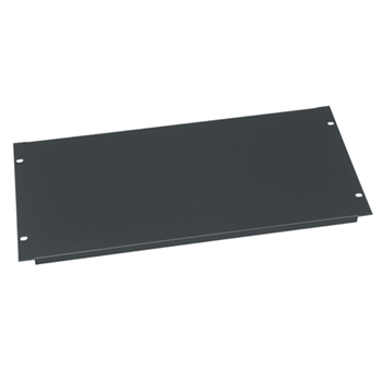 5U Steel Flanged Blank Panel - Black - 5 Rack Units - Durable Construction