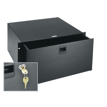 D5LK 5 Rack Unit Anodized Drawer with Lock