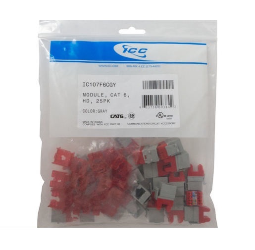Cat6 HD Gray Module, Pack of 25