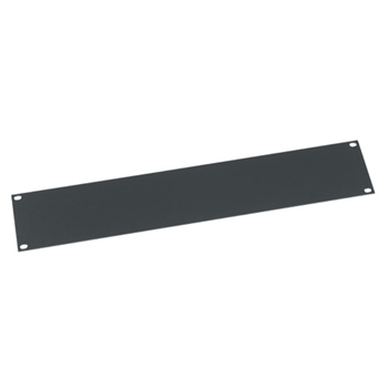 2U Steel Blank Panel - Black - 12 Pack - Durable Construction
