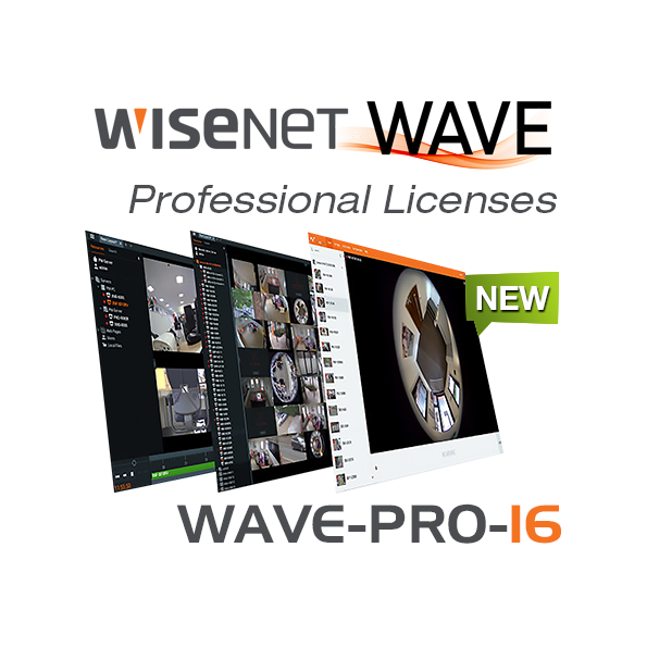 Picture of Hanwha WAVE-PRO-16 Wave Professional VMS Enables 16 IP Streaming Recording License