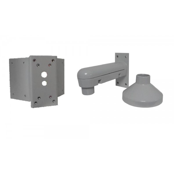PCM485S Corner Mount Wall Mount & Shroud kit for Outdoor Vandal Cameras -  Panasonic Security Systems Group