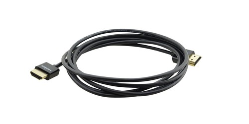 Ultra-Slim High-Speed Flexible HDMI M to HDMI M Cable with Ethernet, Black - 3 ft.