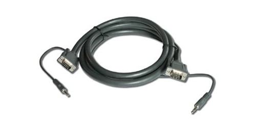 15-Pin M to 15-Pin M Plus 3.5 mm Stereo Cable 10 ft.
