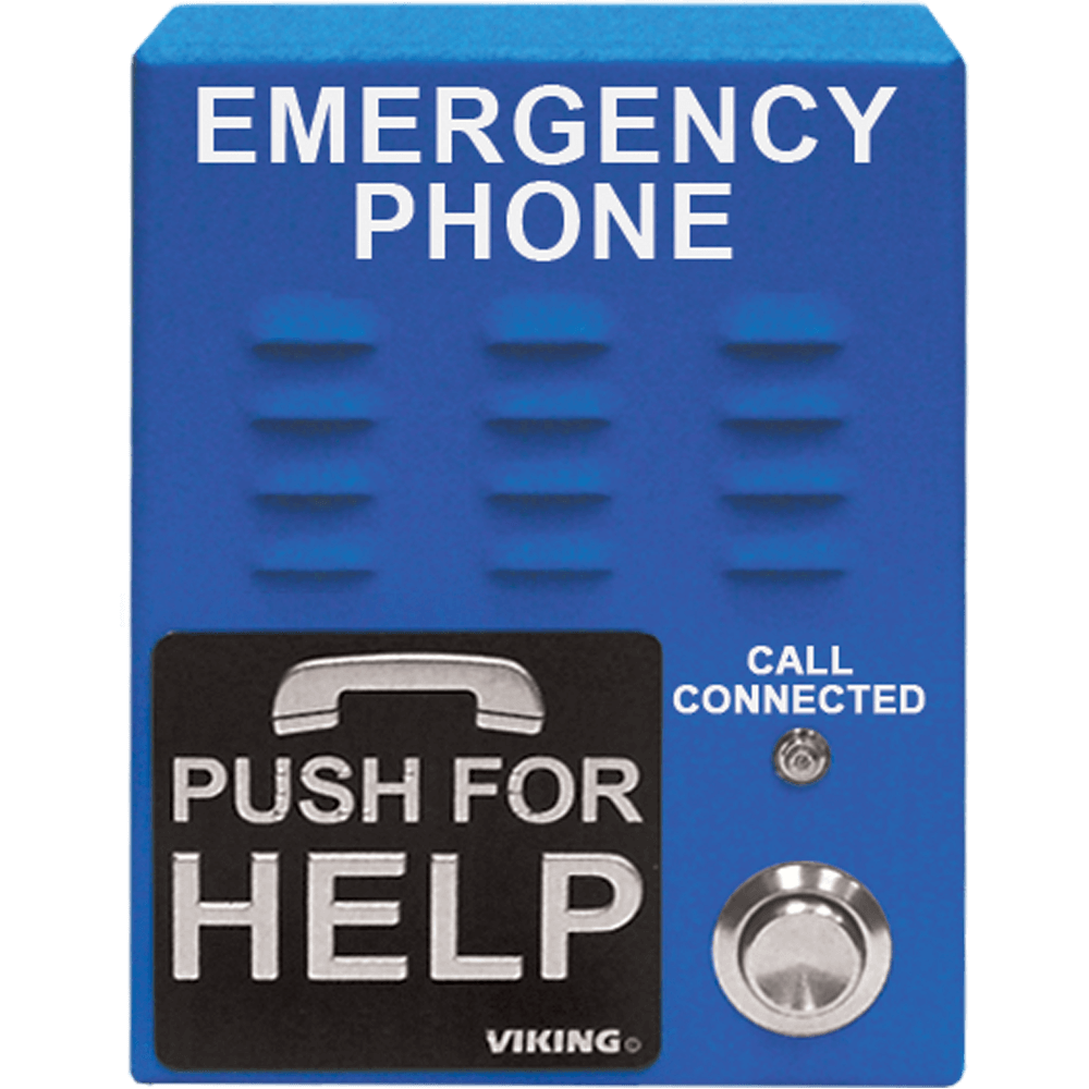 Picture of Viking Electronics E-1600-65-IPEWP ADA Compliant Emergency Phone with Dialer & Voice Announcer. Emergency Phone&#44; Blue