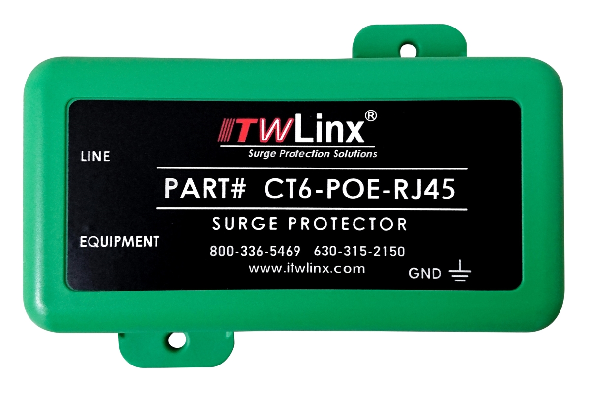 CT6-POE-RJ45 1Gb Rated Surge Protector - 4 Pair