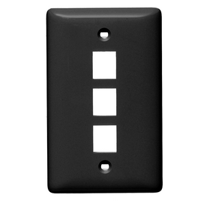 NSP14W 1 Gang & 4 Port Rear-Loading Standard Multimedia Wall Plate - White
