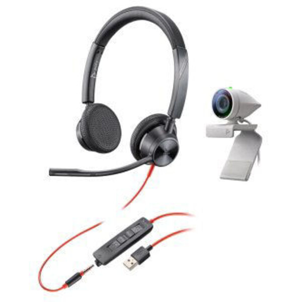 Picture of Polycom 2200-87130-025 Studio P5 Kit with Blackwire 3325 Dual Headset Kit