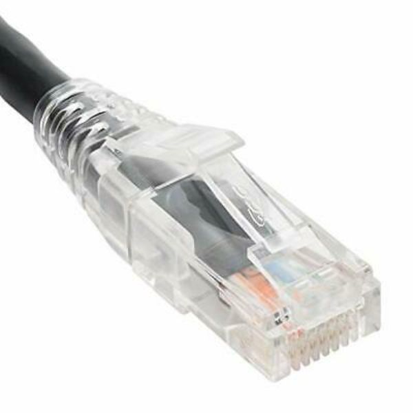 10 ft. CAT5e Clear Boot Patch Cord, Black