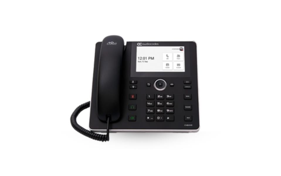 Picture of AudioCodes TEAMS-C455HD PoE GbE IP Phone, Black