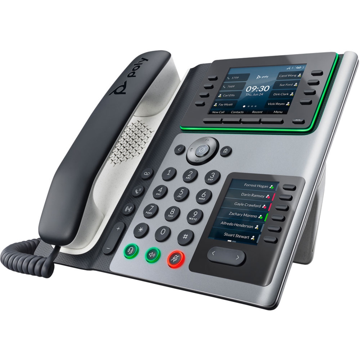Picture of Plantronics 2200-87010-025 Poly Edge E350 IP Phone&#44; Black & Silver