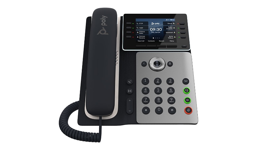Picture of Polycom 2200-87000-001 Poly Edge E320 PSU IP Phone&#44; Black & Silver
