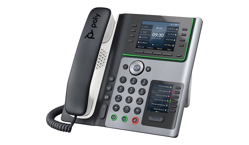 Picture of Polycom 2200-87030-001 Poly Edge E450 PSU IP Phone&#44; Black & Silver