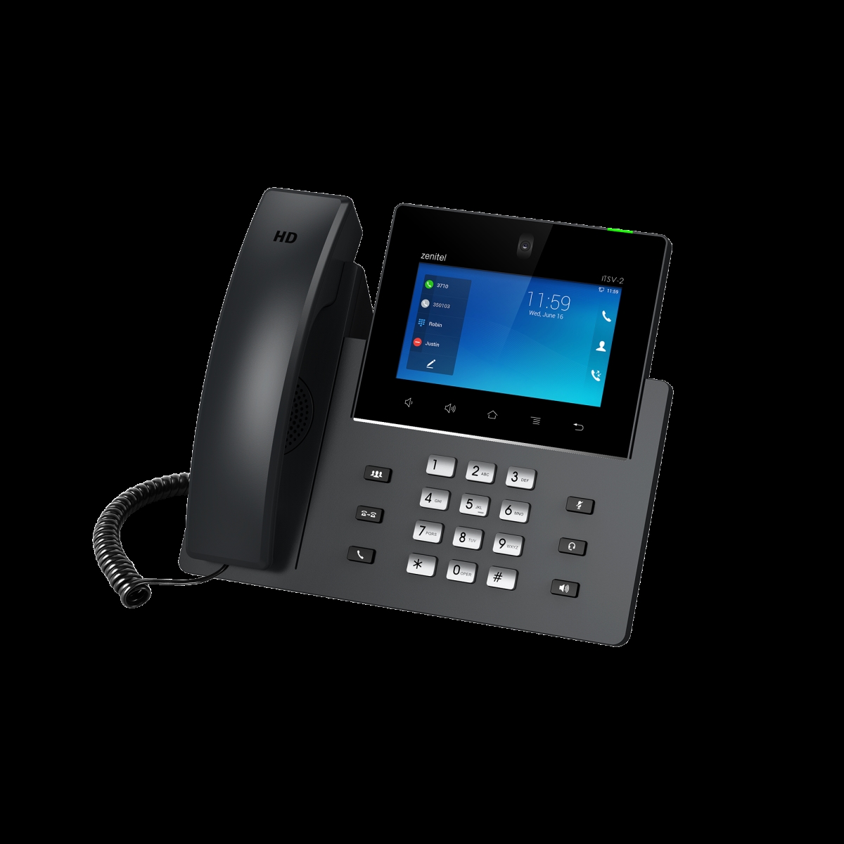 1490004010 5 in. Powerful Desktop Video Phone with Capacitive Touch Screen & Support for 720p HD Video
