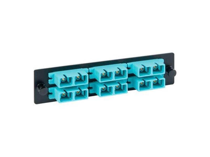 Picture of ICC ICFOPC161G Duplex Fiber Optic Adapter Panel - Multimode & 12 Fibers&#44; Blue