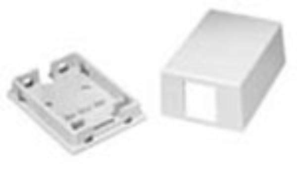 Picture of International Connectors & Cable IC107SB1WH Surface Mount Box 1-Port&#44; White