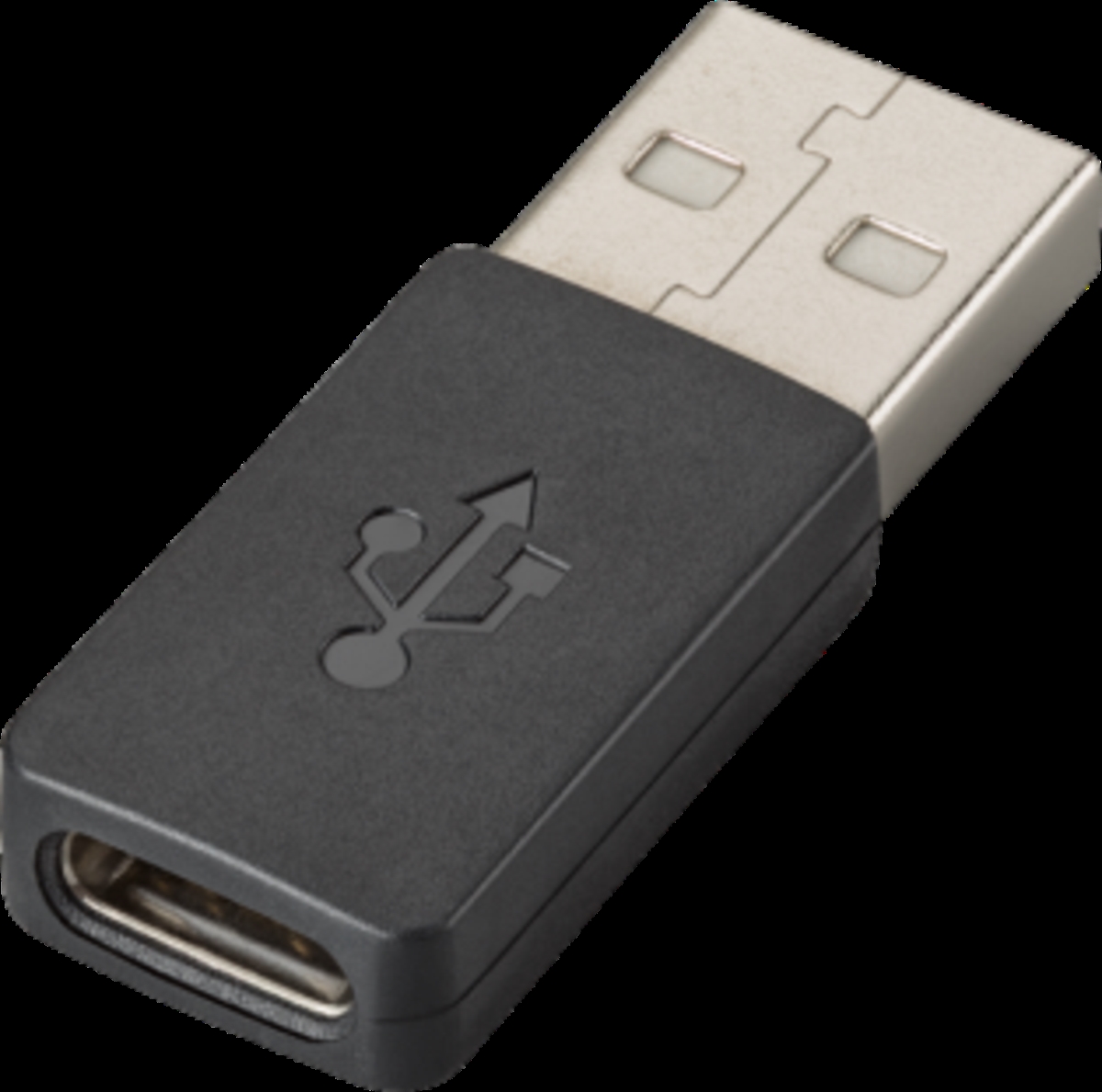 85Q49AA Poly USB-C to USB-A Adapter, Black