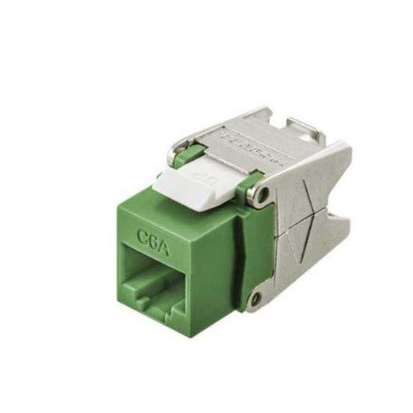 HJU6AGN Next Speed Ascent Category 6A Jack with Cobra-Lock Termination Green Face