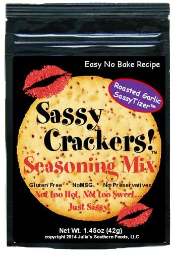 Sassy Crackers Roasted Garlic - Pack of 4