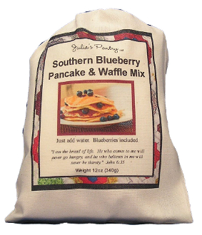 Picture of Julias Southern Magnolia JP302 12 oz Blueberry Pancake & Waffle Mix with Real Blueberries