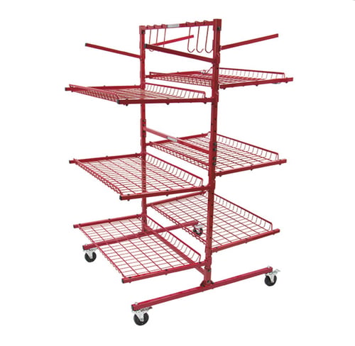 Parts Cart C 6-Shelf Mobile Storage Rack