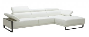 J & M Furniture 17246-LHFC 24-37.7 x 71.2 x 119.6 in. Fleurier Leather Sectional Sofa in Left Hand Facing - White -  J&M Furniture