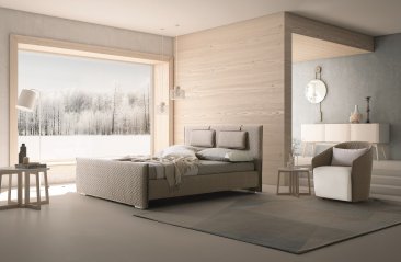 Evergreen Premium Bed - Queen - Light Taupe