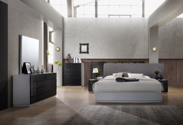 Tribeca Dresser & Mirror - Black Grey