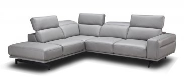 J & M Furniture 17981-RHFC 30.3-38.9 x 94.4 x 112.2 in. Davenport Sectional Sofa in Right Facing - Light Grey -  J&M Furniture