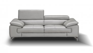 Liam Premium Leather Sofa - Grey