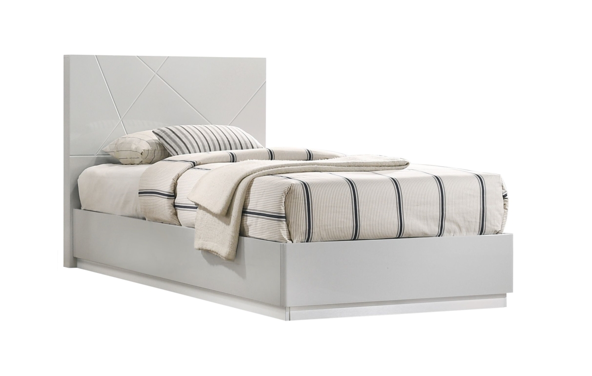 Naples Twin Size Bed, Grey