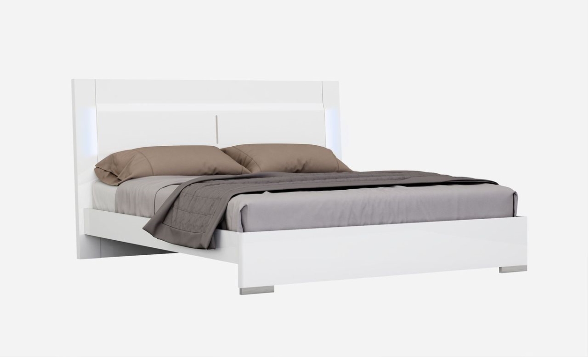 Oslo King Size Bed, White