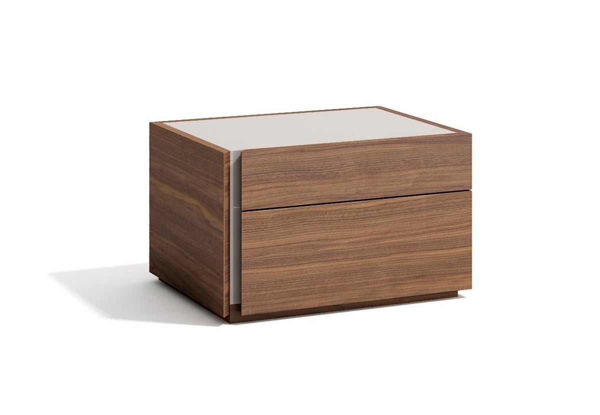 Faro Left Facing Night Stand - Walnut