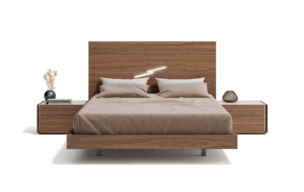 Faro Queen Size Bed - Walnut