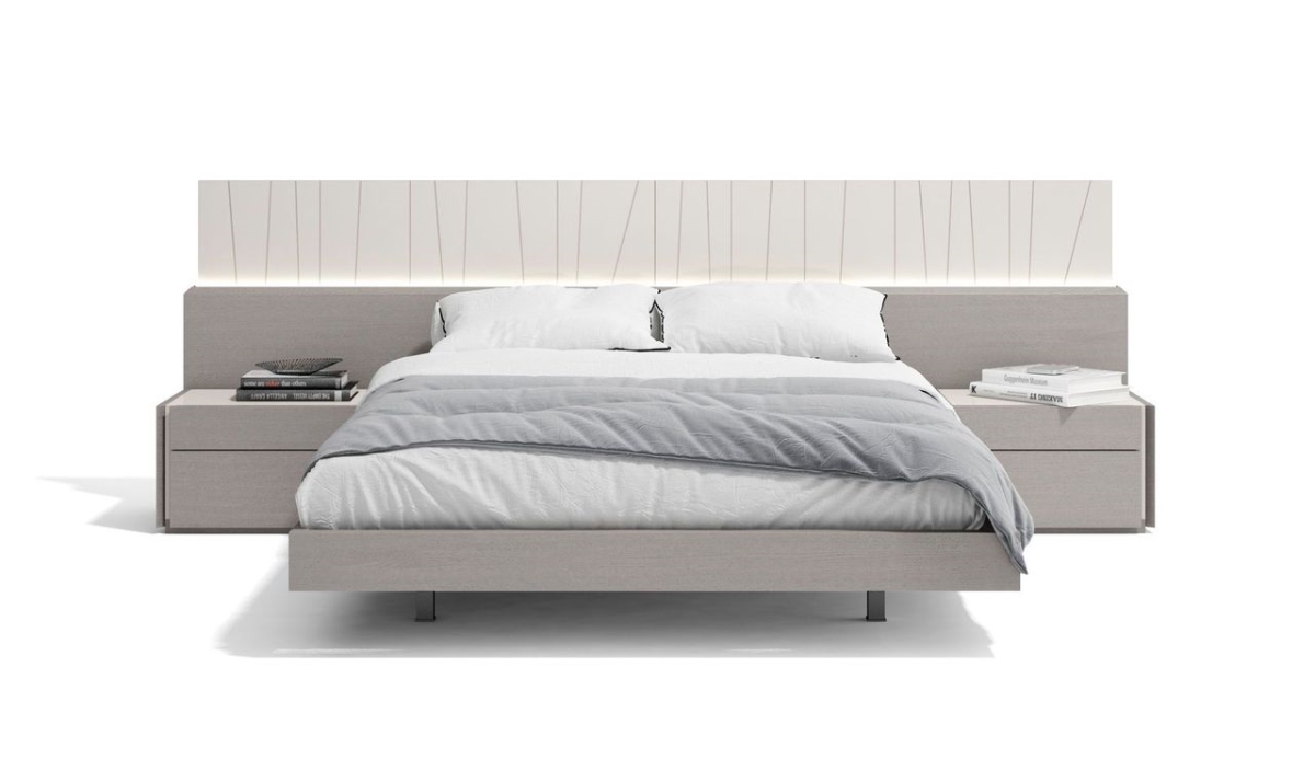 Porto Queen Size Bed - Grey