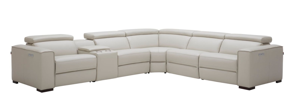 18865-SG Picasso Motion Sectional Sofa - Silver Grey