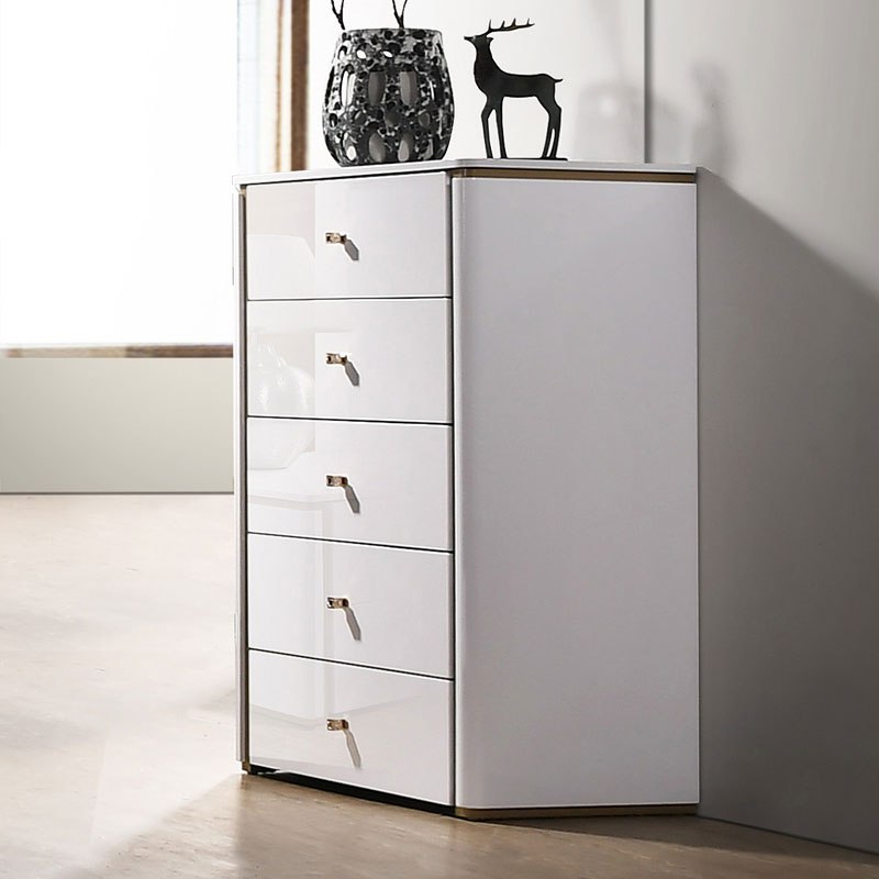 30 x 19 x 47 in. Lucera Chest, White