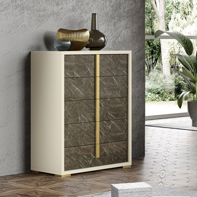 52 x 31 x 18.5 in. Sonia Chest, Pearl Metallic
