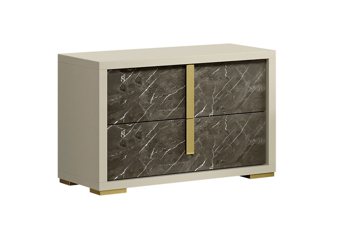 22.5 x 24 x 16 in. Sonia Night Stand, Pearl Metallic