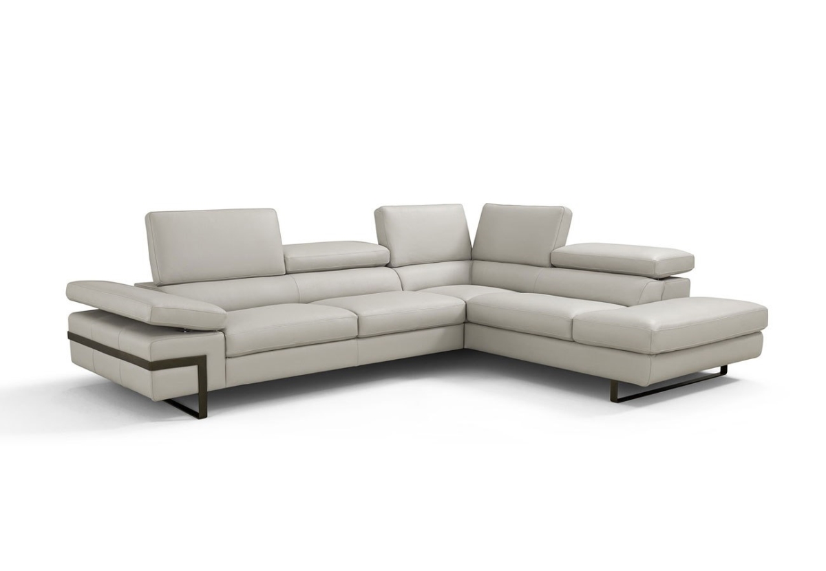 J & M Furniture 17774-RHFC 110 x 91 x 26-35 in. I867 Right Hand Facing Chaise, Light Grey -  J&M Furniture