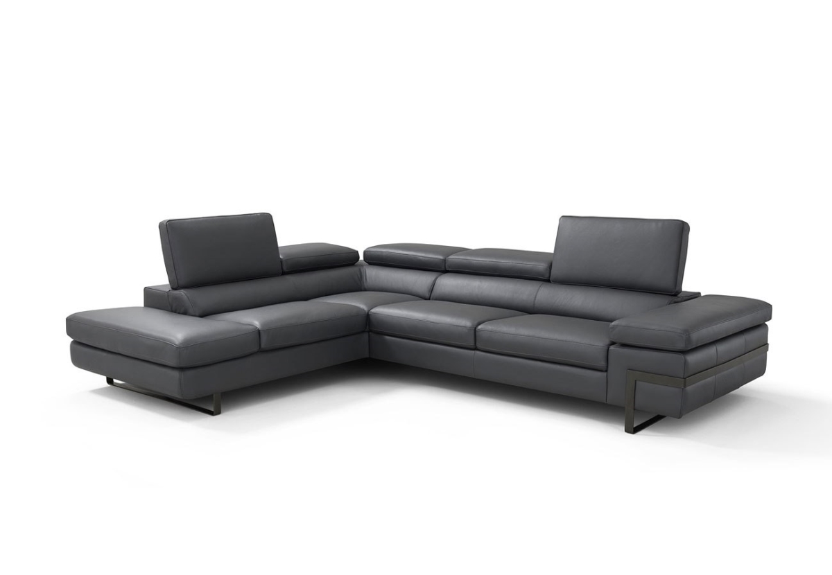 J & M Furniture 17775-LHFC 110 x 91 x 26-35 in. I867 Left Hand Facing Chaise, Dark Grey -  J&M Furniture