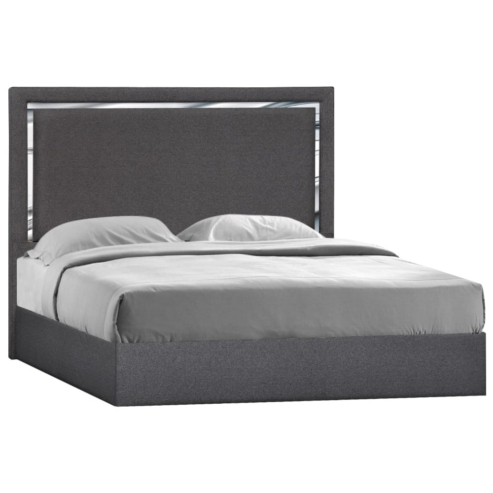 55.5 x 80 x 83.4 in. Monet King Size Bed, Charcoal