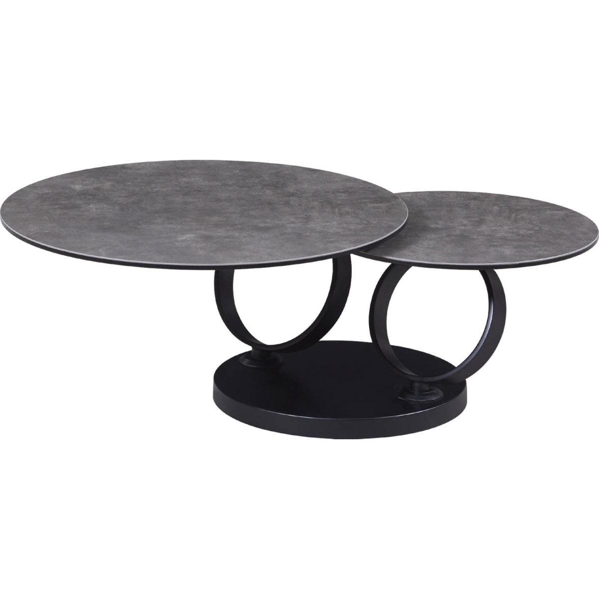 31.5-51.7 x 31.5 x 16.5 in. MC Dallas Coffee Table, Black