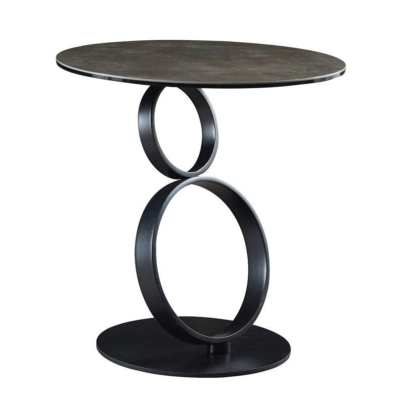 J & M Furniture 18889-ET 21.6 x 21.6 x 22.8 in. MC Dallas End Table, Black -  J&M Furniture