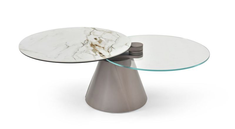 17177-CT MC Eclipse Coffee Table, White & Grey