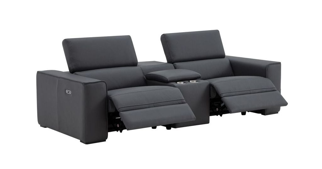 19333-L-C Picasso Loveseat with Console, Blue Grey